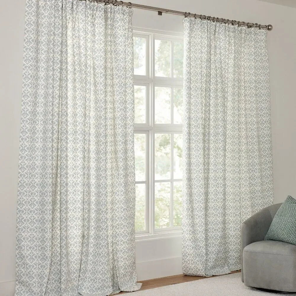 Pottery Barn Laguna Print Curtains 2 Window Drape 50